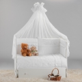 Детская кроватка Островок Уюта Мальвина со стразами маятник поперечный(наматрасник в подарок)