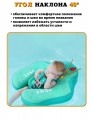 Не надувной детский круг для плавания Mambobaby с валиком для ног и капюшоном 
