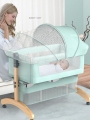 Приставная кроватка Floopsi Baby Bed (бирюзовый) с функцией укачивания