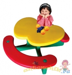 Набор детской мебели LERADO LA-612 Яблочко (столик с лавочками)