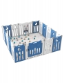 Манеж-ограждение Floopsi L-ZDWL06 18 секций (179*179*63) blue (складной) Большой детский манеж Пластиковый складной напольный игровой манеж