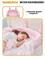 Подушка детская анатомическая с зажимом для одеяла pink ( ортопедическая подушка с 3 лет + защитный бортик)