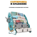 Стеллаж для хранения книг и игрушек Floopsi Ракета/Стеллаж для хранения игрушек детский из пластика