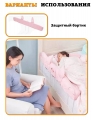 Подушка детская анатомическая с зажимом для одеяла pink ( ортопедическая подушка с 3 лет + защитный бортик)