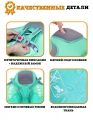 Не надувной детский круг для плавания Mambobaby с валиком для ног и капюшоном 