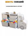 Стеллаж для хранения игрушек Floopsi 6 секций Car Storage Shelf 1 