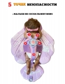 Круг для плавания детский Mambobaby с крышей и игрушками Ракушка от 3 до 24 мес (pink). Не надувной круг для плавания для малышей 