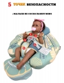 Круг для плавания детский с трусами и навесом Mambobaby 3-24 месяца. Не надувной круг для плавания для малышей