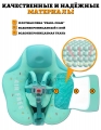 Не надувной детский круг для плавания Mambobaby с валиком для ног и капюшоном 