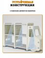 Стеллаж детский из пластика для хранения игрушек Floopsi Bus. Этажерка-шкаф для игрушек Автобус, 16 секций