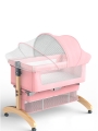 Приставная кроватка Floopsi Baby Bed (розовый) с функцией укачивания