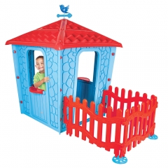 Детский игровой домик Pilsan Stone House с забором 06443