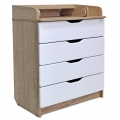 Пеленальный комод Атон Мебель Сириус-2 WOOD ПВХ (80 см.) 4 ящика
