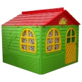 Детский игровой домик DOLONI-TOYS 02550/3 (квадратный с карнизами и шторками)