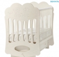 Детская кроватка Кубаньлесстрой (Лель) БИ 43.2 Baby Sleep-1 (маятник поперечный) с матрасом