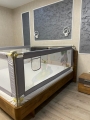 Комплект складных барьеров безопасности Floopsi на кровать 2.0х1.8х2.0м.: защитный бортик 3шт., мягкие накладки в углы 2шт, соединительная планка 180см, кольца 3шт. 
