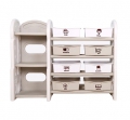 Стеллаж для хранения игрушек Floopsi L-SNJ04 white (с переставляемой полкой)