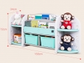 Стеллаж для хранения игрушек Floopsi L-SNJ33 MINI green (с переставляемой полкой)   