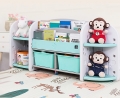 Стеллаж для хранения игрушек Floopsi L-SNJ33 MINI green (с переставляемой полкой)   