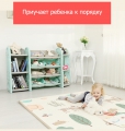 Стеллаж для хранения игрушек Floopsi L-SNJ04 white (с переставляемой полкой)
