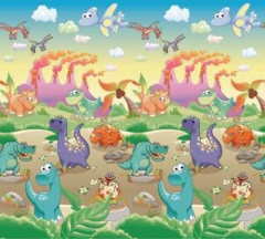 Игровой коврик Babypol Dino Land (1800мм х 2000мм х 10мм )