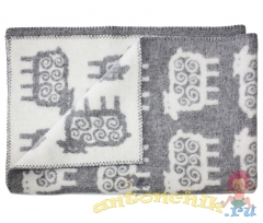 Одеяло-плед из эко-шерсти Klippan Барашки 2403 (90х130 см)
