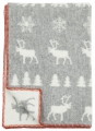 Одеяло-плед из эко-шерсти Klippan Лесные олени 2435 (90х130 см)