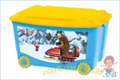 Ящик на колесах Маша и Медведь для игрушек  С13794