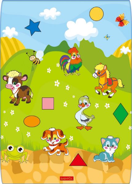 Игровой коврик Babypol Домашние животные (1400мм х 1000мм х 10мм)