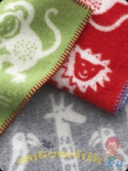 Одеяло-плед из эко-шерсти Klippan Джунгли 2415 (90х130 см)
