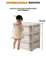 Стеллаж детский из пластика для хранения игрушек Floopsi Cabinet. Комод для игрушек, 3 секции