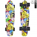 Скейтборд Y-SCOO Fishskateboard Print 22" (с сумкой)