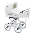Детская коляска 2 в 1 Reindeer Prestige Lily (люлька+автокресло) с меховым конвертом