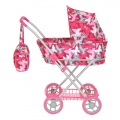 Кукольная коляска Pituso Бабочки 9325B-Pink