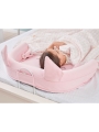 Подушка детская анатомическая с зажимом для одеяла pink ( ортопедическая подушка с 3 лет + защитный бортик)