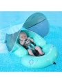 Самонадувающийся детский круг для плавания  с валиком для ног и капюшоном
