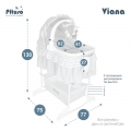 Детская колыбель 3 в 1 Pituso Viana на колесах(+ подарок)