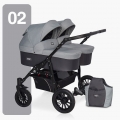 Коляска для двойни 2 в 1 Riko Basic Saxo