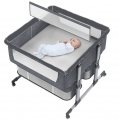 Приставная кроватка для двойни Floopsi Baby Bed (серый)