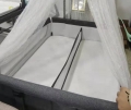 Приставная кроватка для двойни Floopsi Baby Bed (серый)
