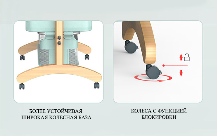 Колыбель для новорожденных Floopsi, массив бука. Детская приставная кроватка (хаки)
