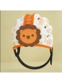 Шлем детский защитный для малышей от падений. Противоударная шапка-шлем для младенца. Львенок, цвет оранжевый
