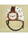 Шлем детский защитный для малышей от падений. Противоударная шапка-шлем для младенца. Львенок, цвет коричневый