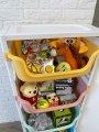 Стеллаж детский для игрушек Floopsi. Стеллаж для хранения игрушек из пластика 4 ящика